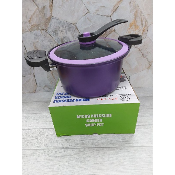 Panci Presto Aluminum Teflon Micro Pressure Cooker Shuangxiong