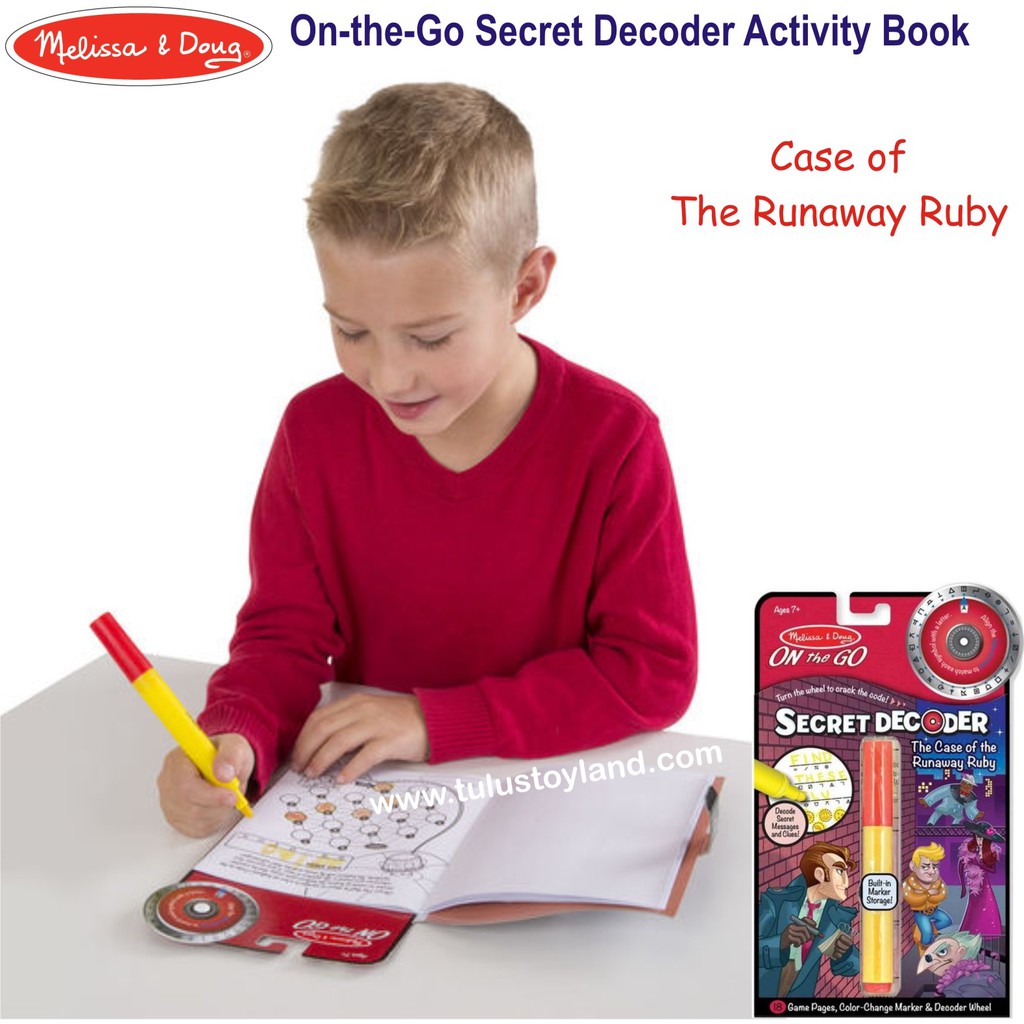 Buku Detektif Melissa and Doug ON The GO Secret Decoder Activity Book