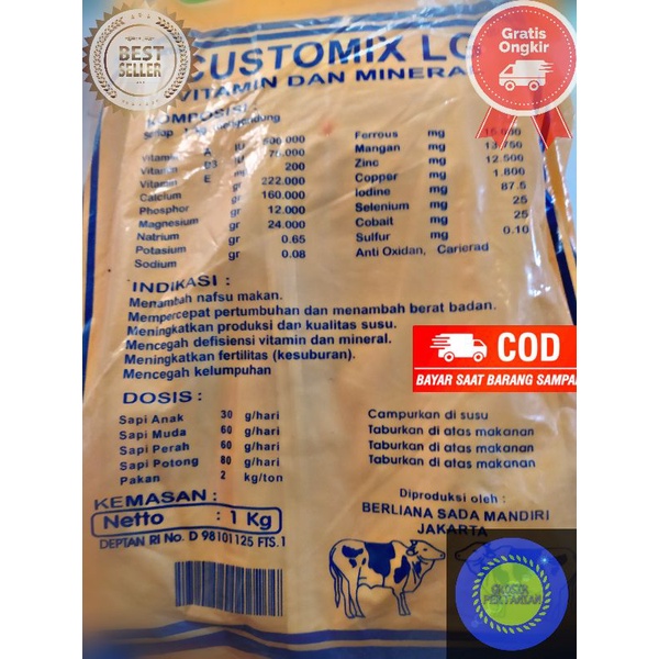 Customix LG vitamin dan mineral sapi kambing domba berkualitas