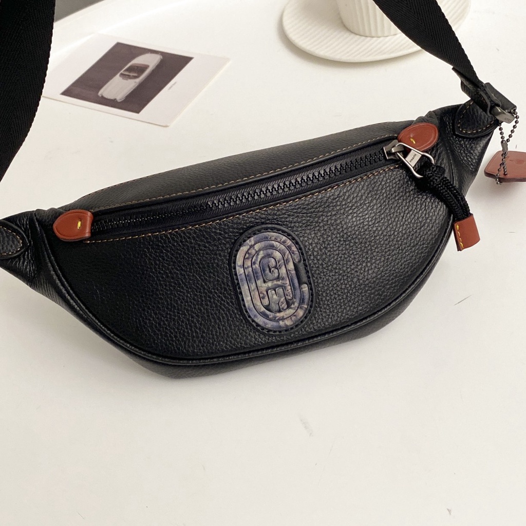 [Instant/Same Day] 78621 coach men's pockets Inclined shoulder bag Chest package   yaobao