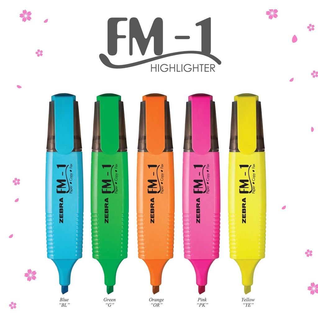 

ZEBRA FM-1 Highlighter Pigment Ink Fluoresent Spidol Warna