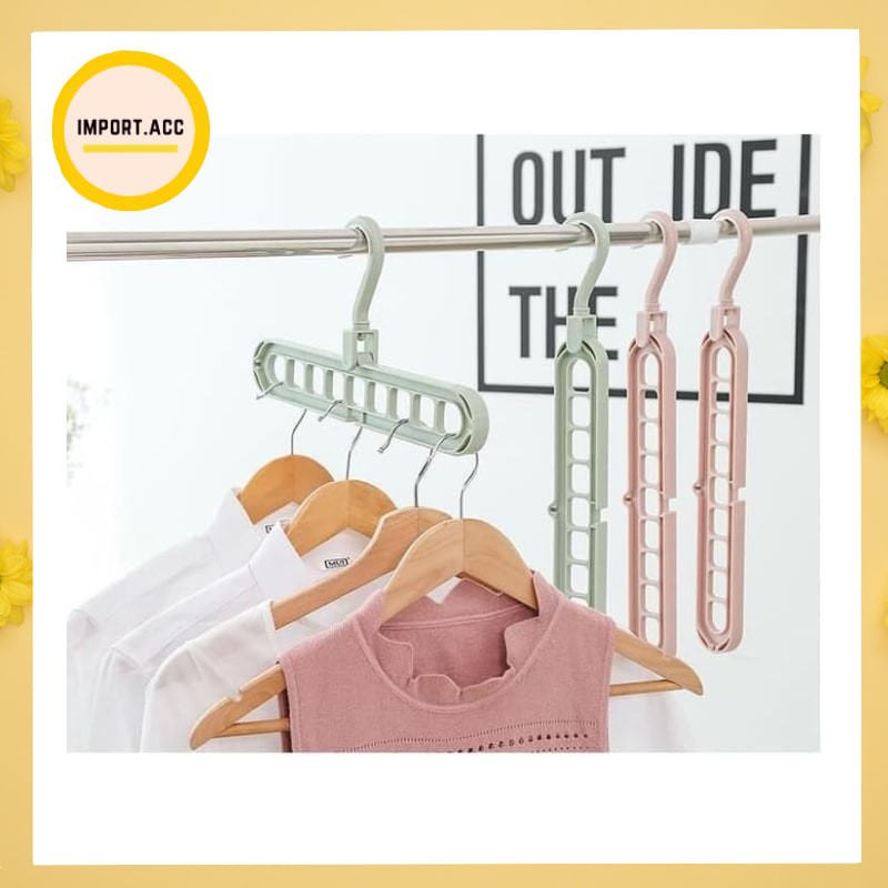 Magic Hanger Instan Gantungan Baju Lemari Pakaian Wonder Hanger 9 in 1 Ajaib [import.acc]