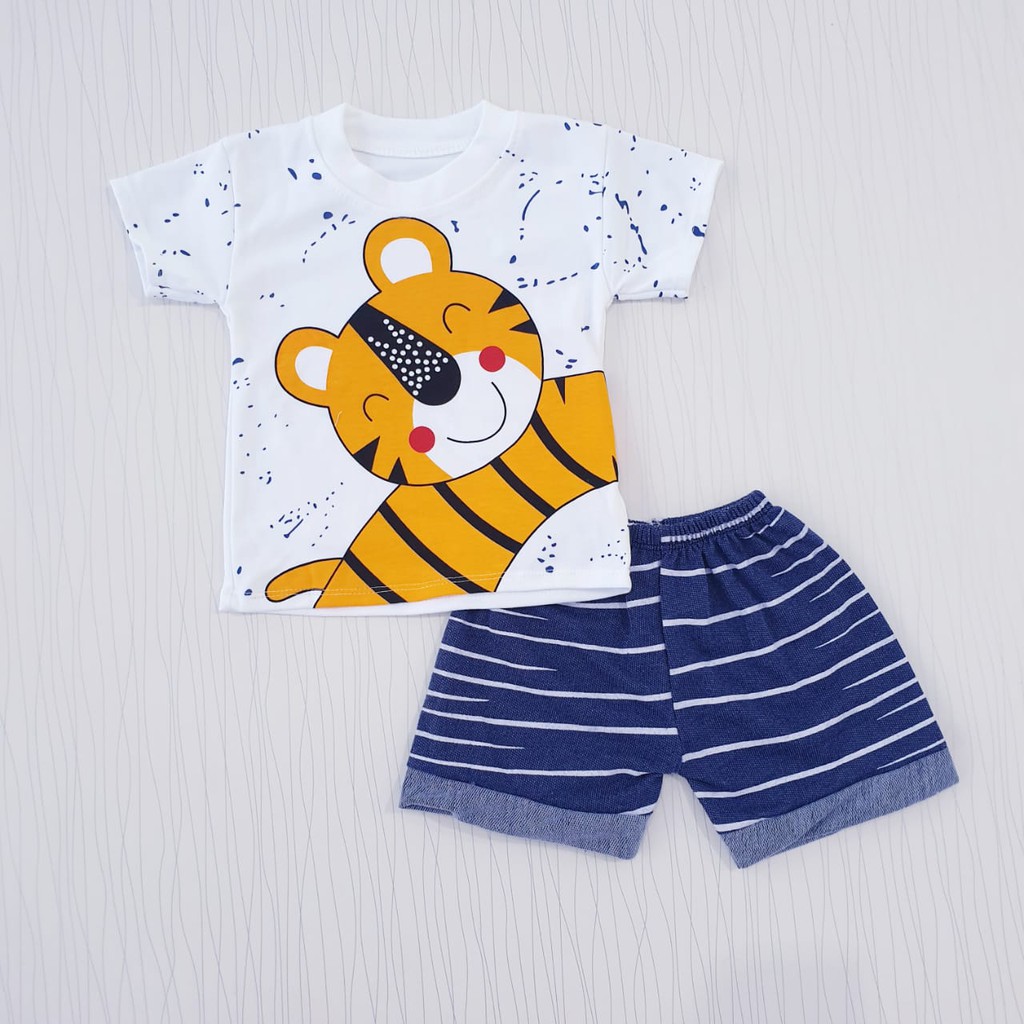 setelan pakaian casual anak laki laki tiger baju bayi baju baby gracia