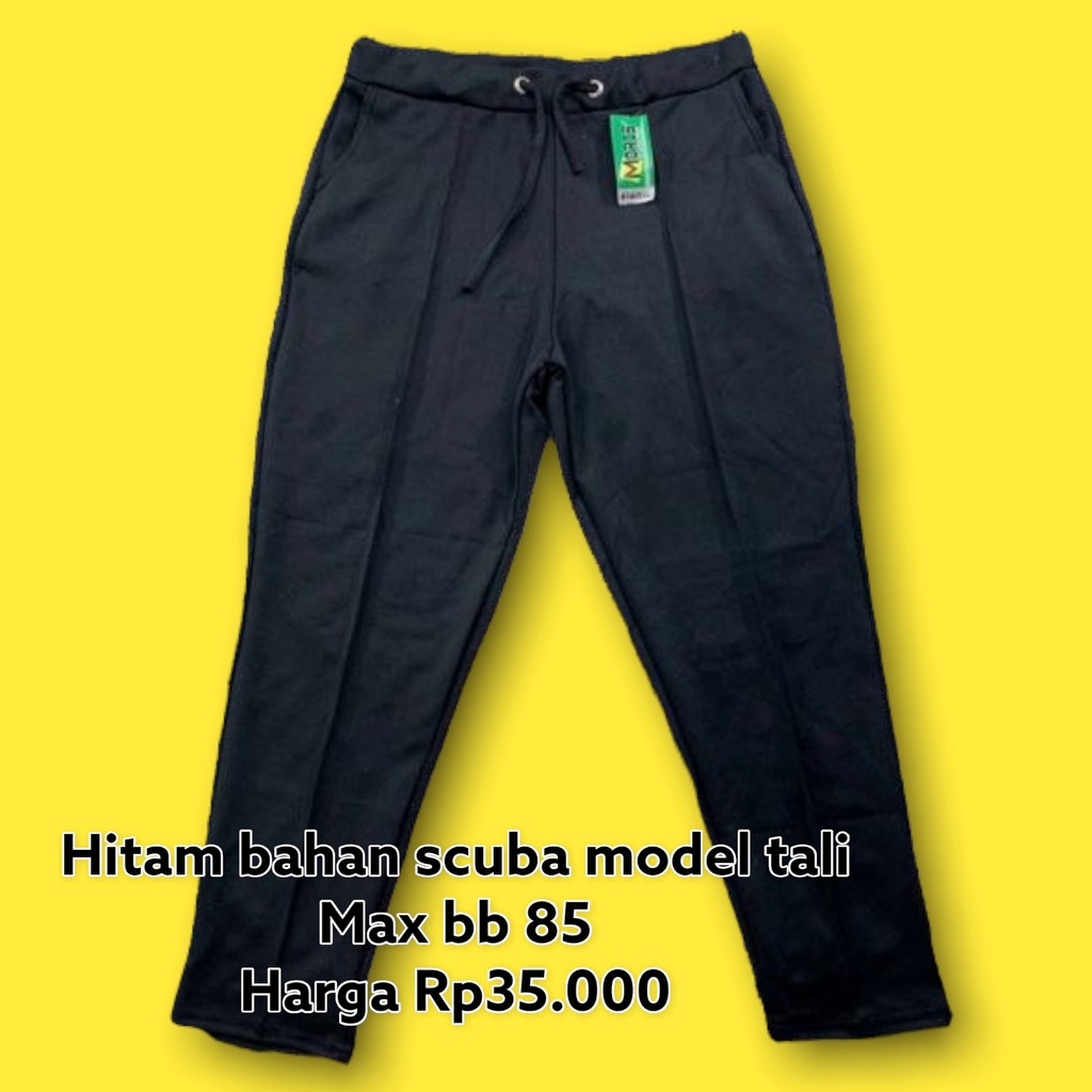 CELANA PANJANG POLOS CEWEK DEWASA BIG SIZE UKURAN JUMBO CELANA POLOS SCUBA BAWAH PENSIL BAHAN MELAR