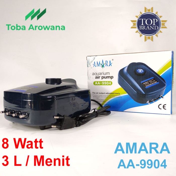 Pompa Udara Aquarium 4 Cabang - Mesin Aerator Airator Amara 4 Lubang
