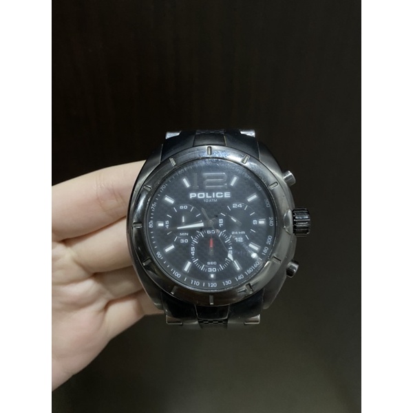 JAM TANGAN PRIA Preloved | POLICE 10 atm | Jam Tangan Hitam