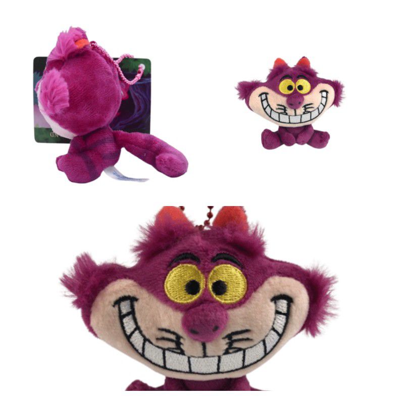 10cm Alice's In Wonderland Cheshire Cat Plush Stuffed Keychain Pendant Toy Kids Gift