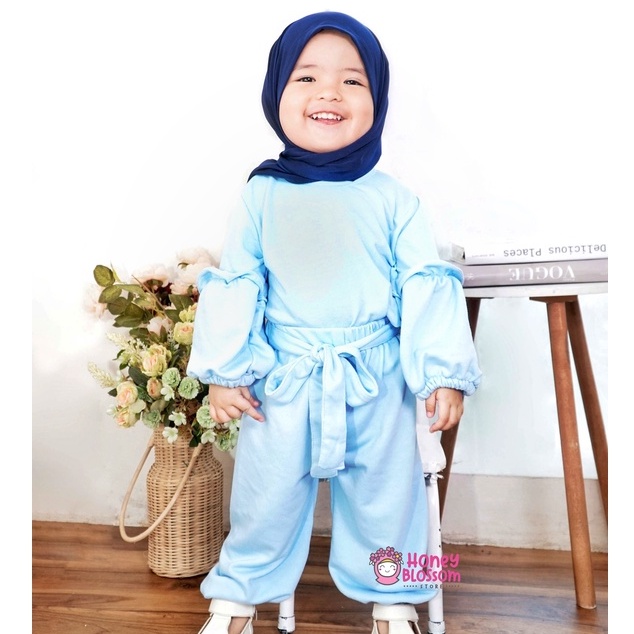 Setelan Muslim Anak Alika / Baju Anak One Set / Baju Muslim Anak Perempuan 1-5 Tahun