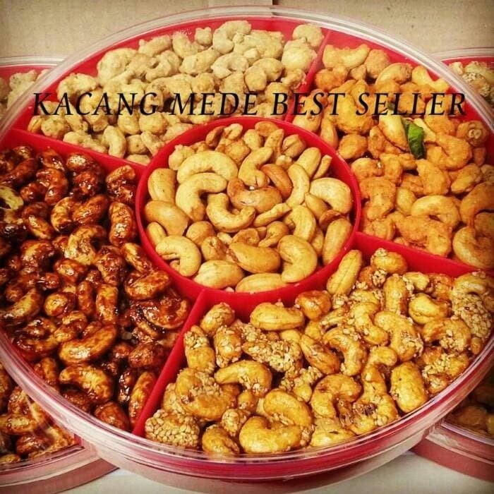

Kacang Mede/Mete 5varian rasa dengan toples 5skat Grade Premium