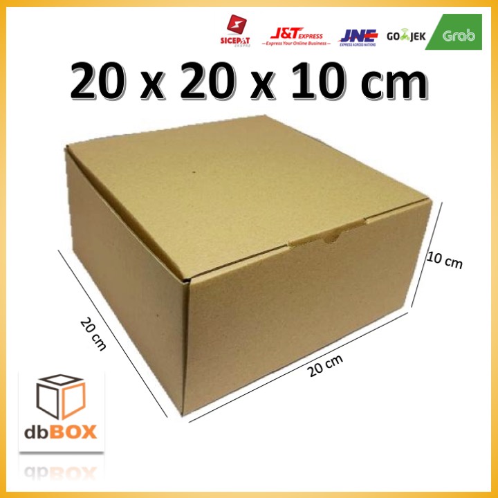 Image of Kardus 20x20x10 cm | Box Die Cut & Easy Usage | Box Kue Tart & Pizza #0