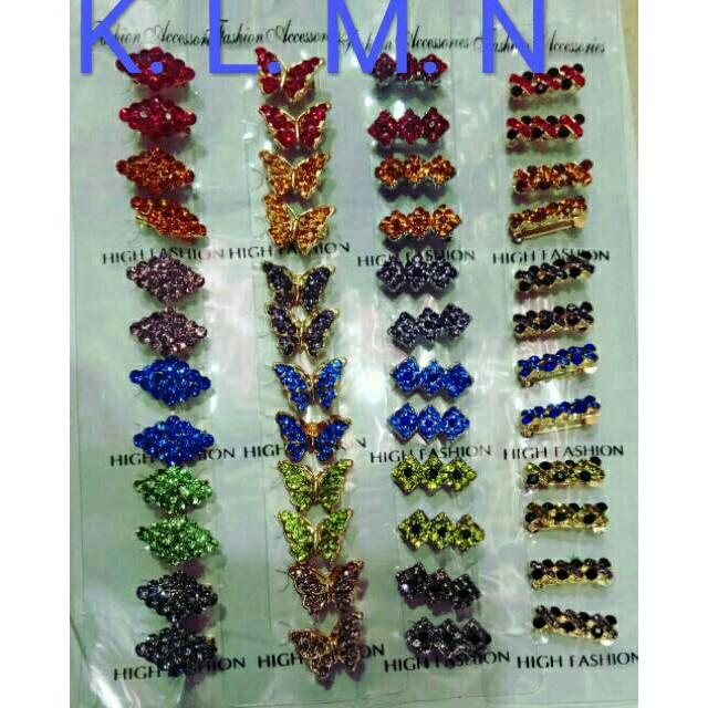 Bros dagu 12 PCS /Peniti dagu permata.