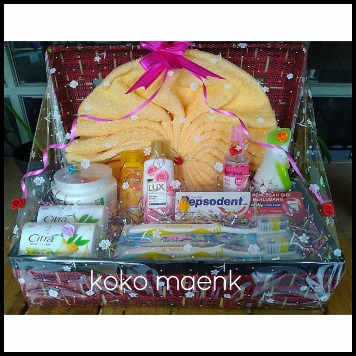 Seserahan Kado Hadiah Pernikahan Alat Mandi Handuk Box