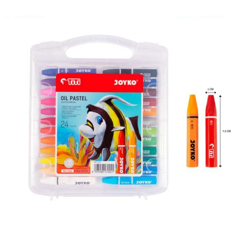 Crayon/Krayon Oil Pastel Joyko 24 Warna