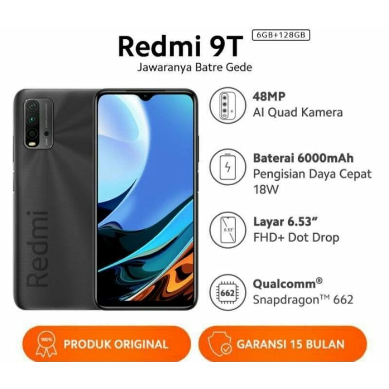 Xiaomi redmi 9T 6/128 gb garansi resmi