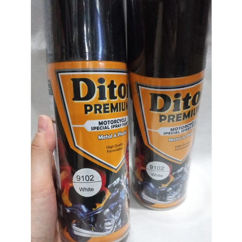 Pilok Pilox Cat Semprot DITON Premium 9102 White / Putih Glossy / Putih Mengkilap (400cc / 400ml)