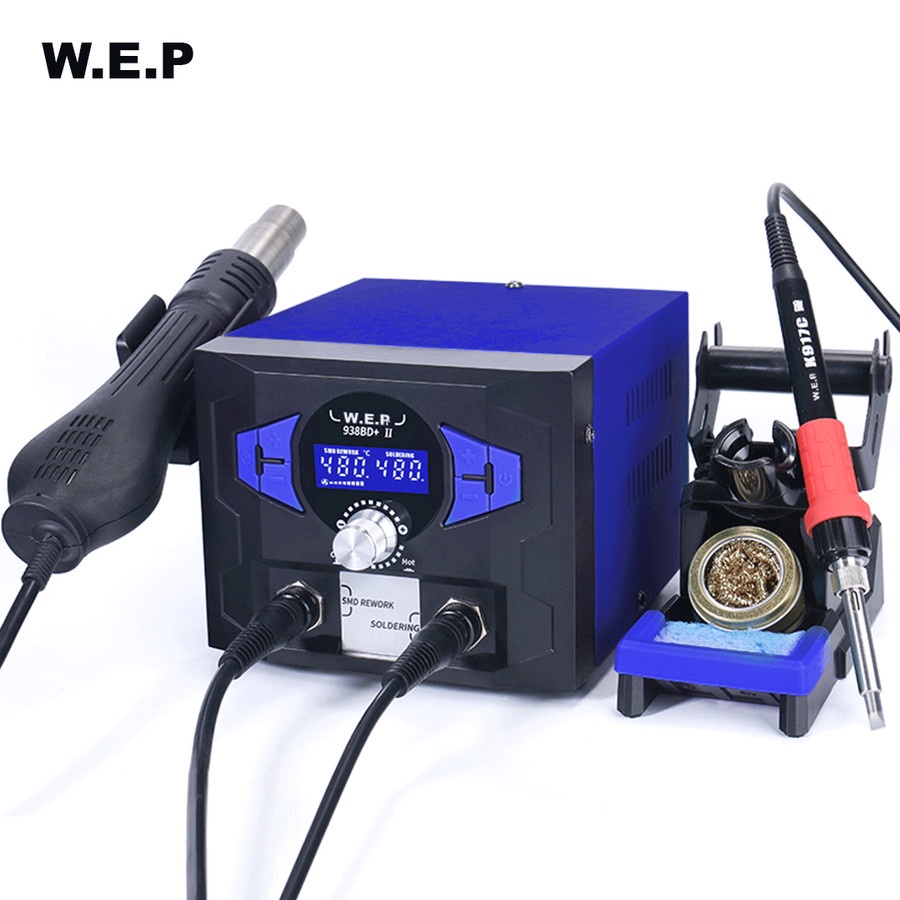 WEP 938BD+ II Professional Soldering Station &amp; Hot Air Rework Station