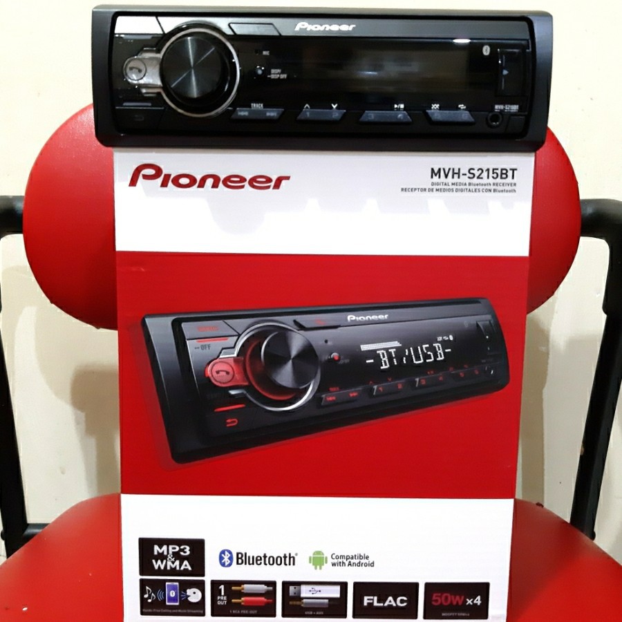 Pioneer Tape Headunit Single Din MVH-S215BT BLUETOOTH USB AUX