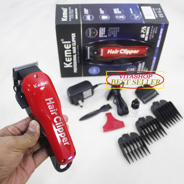 ALAT CUKUR RAMBUT KEMEI KM 707z HAIR CLIPPER RECHARGEABLE CUKURAN CAS