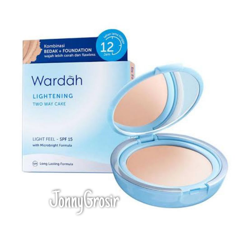 Wardah bedak twc two way cake lightening ORIGINAL 12g. promo lebay