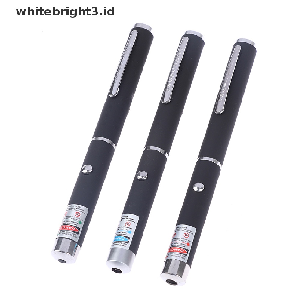 (whitebright3.id) 1pc Pen Laser Pointer High Power 5MW Warna Merah / Biru / Hijau