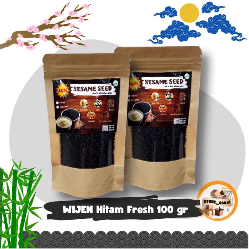 

Wijen hitam 100 gram Wijen hitam Black sesame Wijen panggang Wijen hitam Biji wijen hitam Wijen Black sesame seed