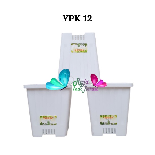 Pot Yogap Kotak 12 Putih Pot Yogap 10 13 15 17 18 19 25 30 Pot Yogap Lusinan Pot Kotak Panjang Kecil 8 Cm Tinggi Pot Segi Empat Hias Panjang Plastik