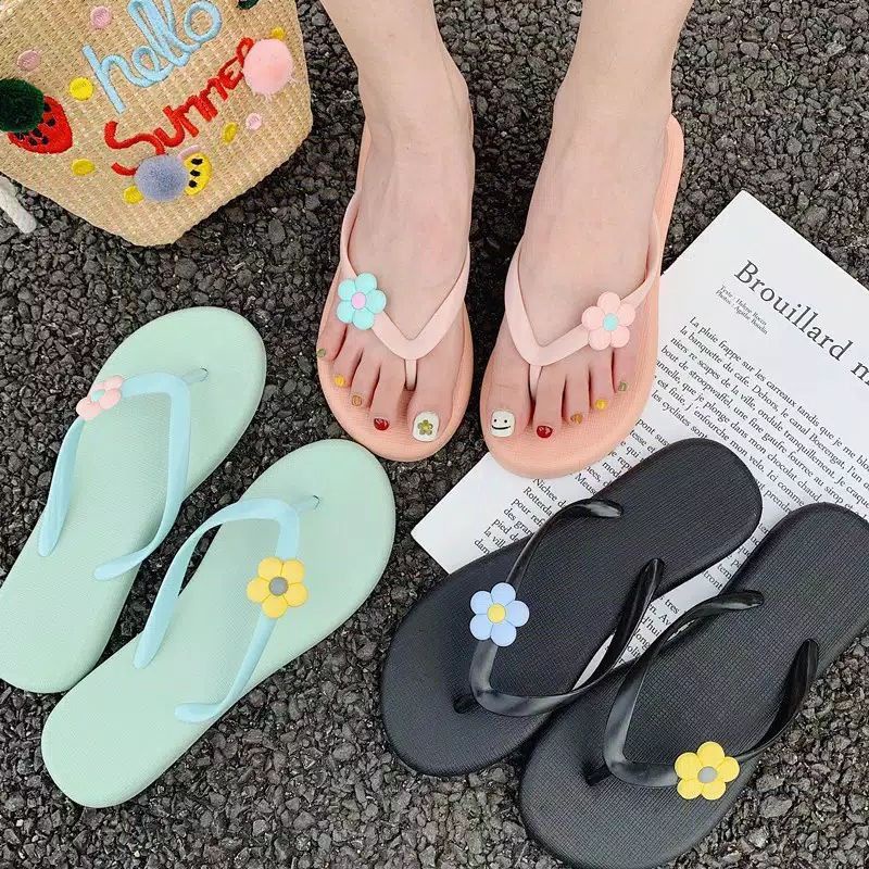 Sandal Jepit Wanita Motif Bunga