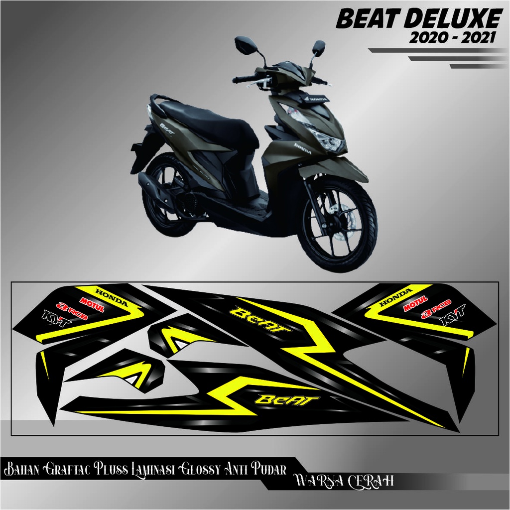 STRIPING VARIASI STICKER BEAT NEW RACING THAILAND STICKER DELUXE
