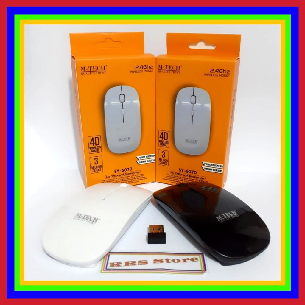 Mouse Wireless M Tech Slim Mouse Wireless M-Tech SY6070 Slim Mouse Wireless Slim 2.4Ghz M-Tech SY607