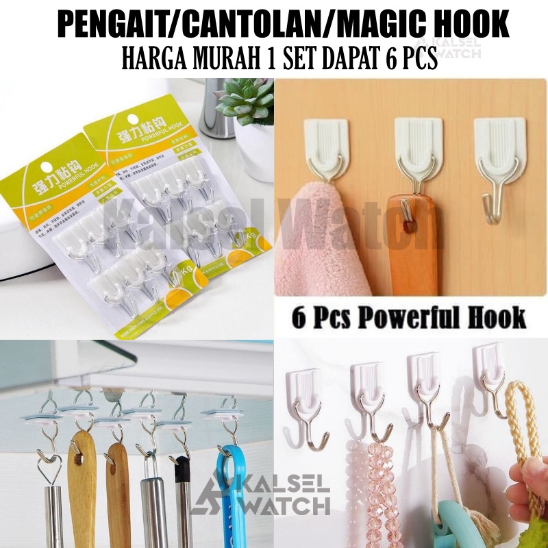 1 SET ISI DAPAT 6 PCS GANTUNGAN HOOK TEMPEL KAIL GANTUNGAN PENGAIT BAJU BARANG PENGGANTUNG SERBA GUNA 6PCS MAGIC HOOK HOK KUAT LAKBAN MULTIFUNGSI CANTOLAN KAPSTOK BAJU TEMPEL RAK DINDING DINDING KAMAR MANDI DAPUR HANGER WALL ART37