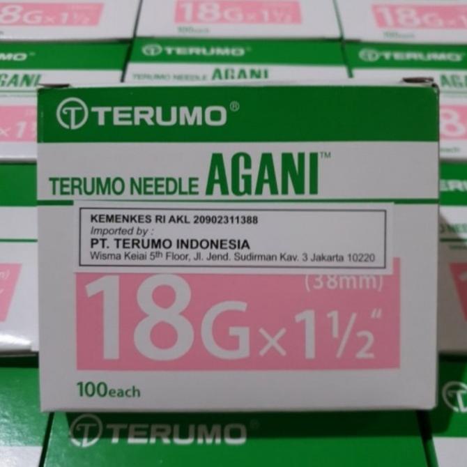 Needle Terumo 18 21 22 23 24 25 26 27 30 G Agani 18G - 30G Jarum