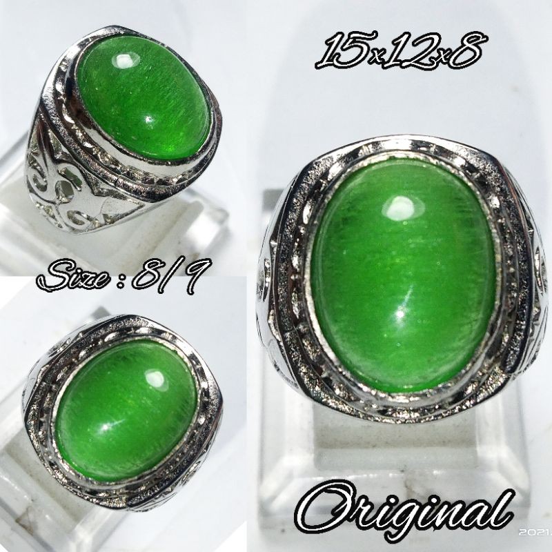 Cincin Batu Zamrud Kalimantan Natural Asli 100% Original Kualitas Super Istimewa