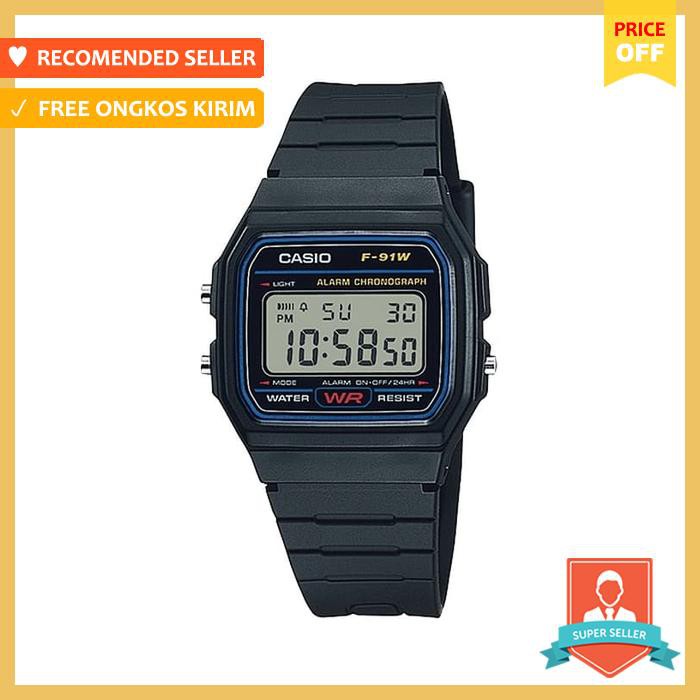 Jam Tangan Digital Casio Standard F 91W 1 Original