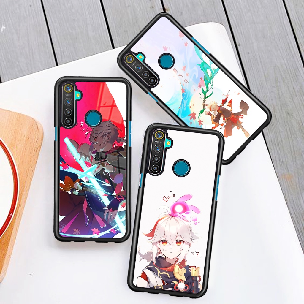 (B34) CASE GLOSSY REALME 3 3 PRO 5 5i 5s 5 PRO 6 7 7 RPO 8 8 PRO X | CASE HAPE MOTIF KAZUHA GENSHIN 