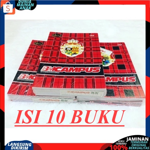 10 PCS BUKU TULIS BM CAMPUS 36 LEMBAR UKURAN BOXY 1 PACK