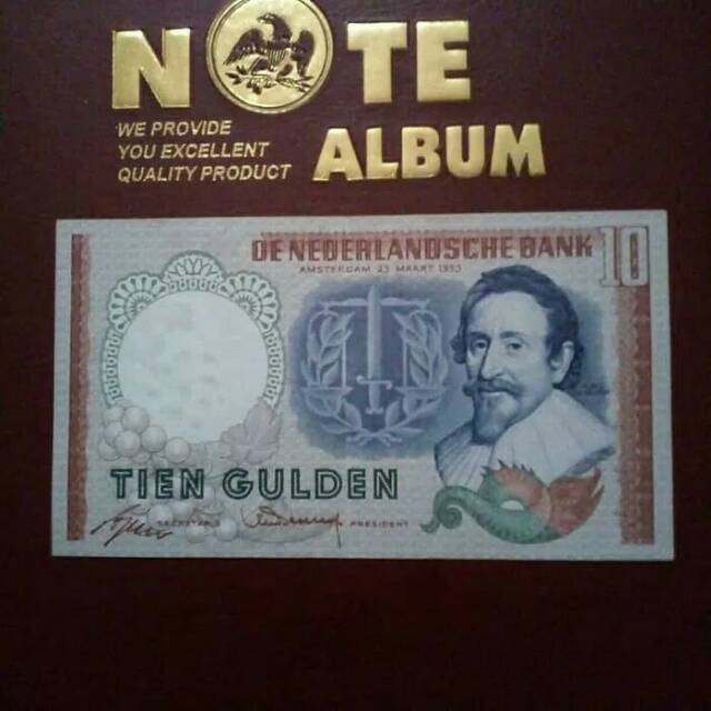 Item langka uang kuno klasik nederland 10 gulden thn 1953