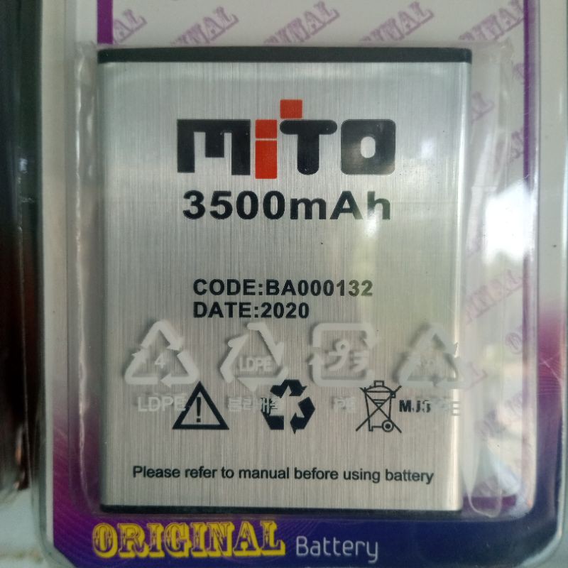 batre batrei baterai Mito A880 A990 BA 000132