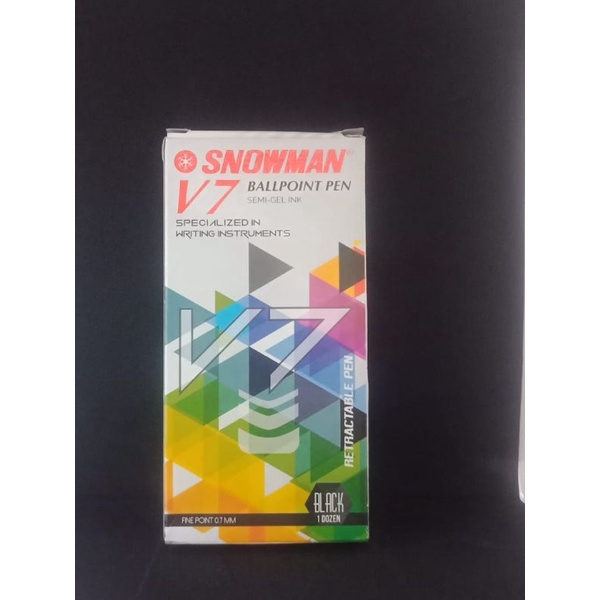 

SNOWMAN BALLPOINT PEN V7 BLACK PCS