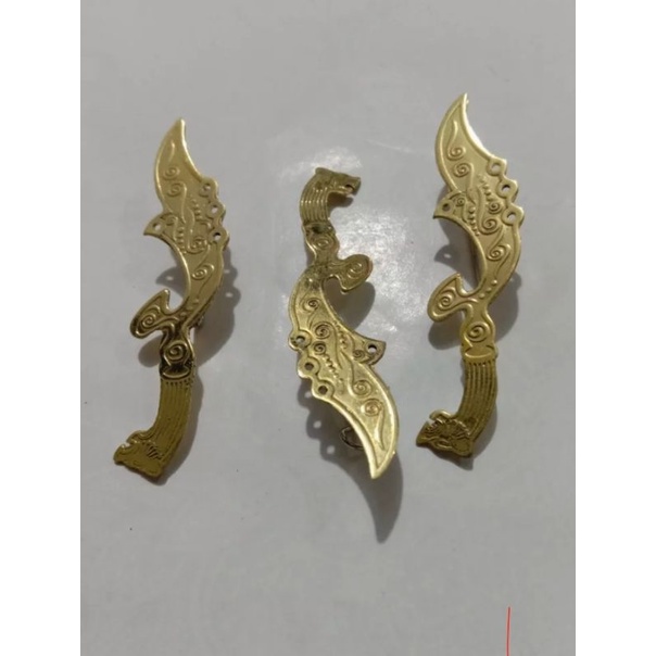 Pin Bros Peci Kujang Plat Kuningan