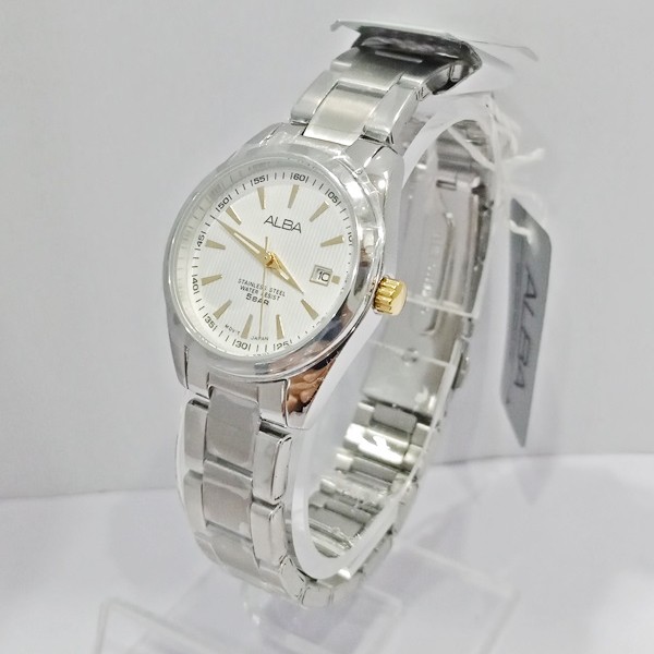 Jam Tangan Alba Wanita AH7A23 Silver Gold Original Garansi Resmi