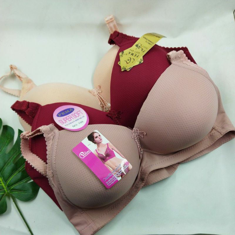 Bra Jumbo / BH Wanita Extra Jumbo Big Size Murah Katun Lembut Tanpa Kawat Guini FM