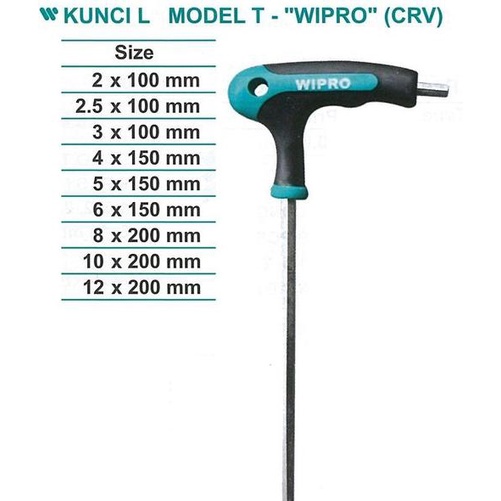 Trendi Kunci L Model T Size 5 X 150 Mm Wipro Berkualitas