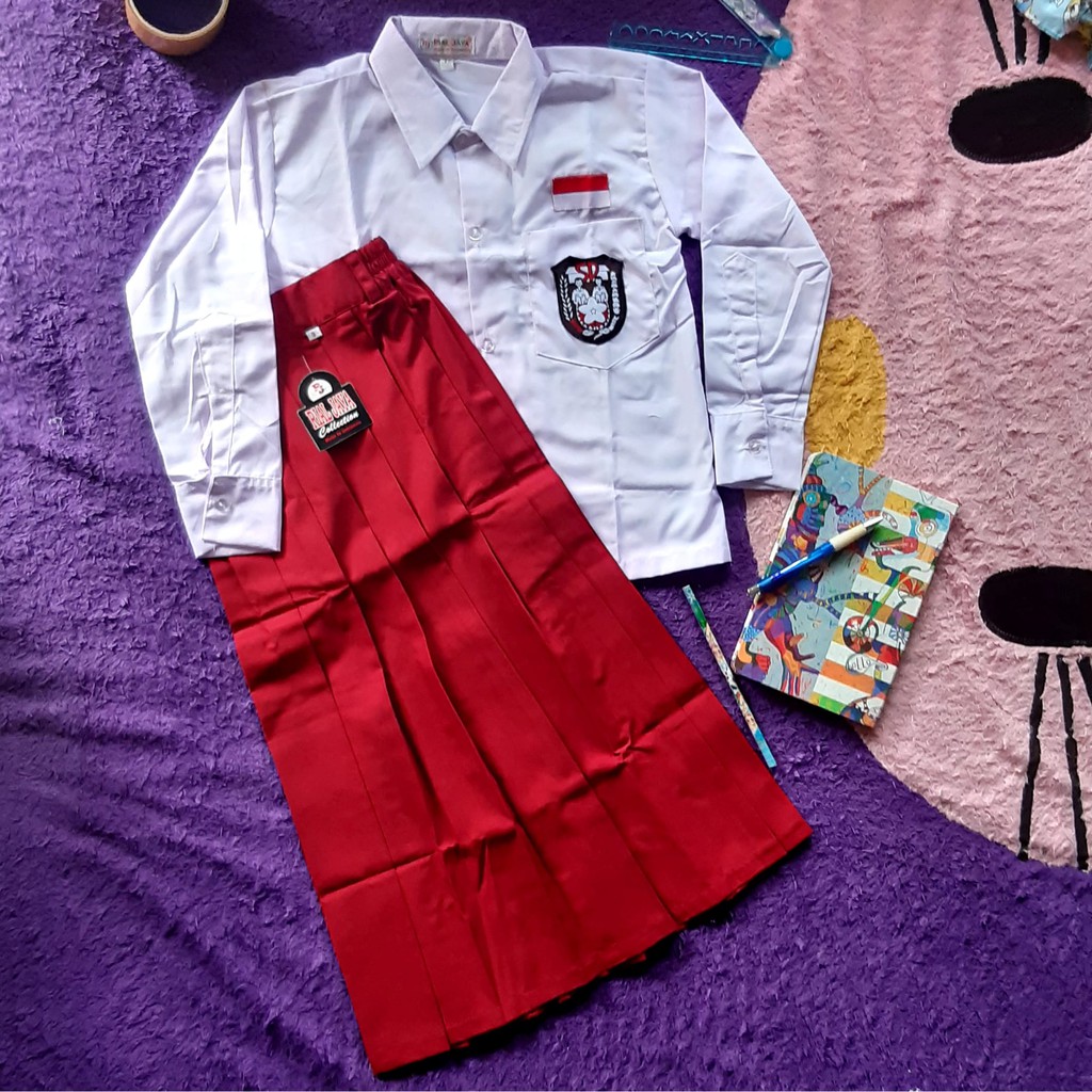 SETELAN SERAGAM SD PEREMPUAN BAJU PANJANG ROK PANJANG SETELAN SERAGAM SD PEREMPUAN BAJU PANJANG ROK PANJANG