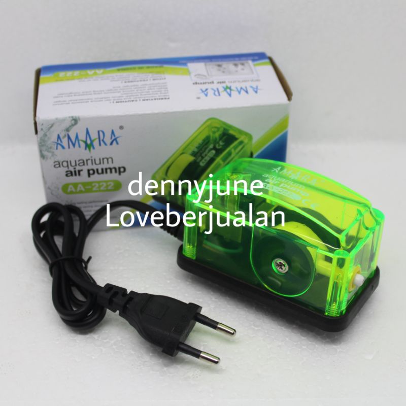 Amara AA 222 - Aerator satu lubang / Pompa Udara 1 lubang Aquarium Air Pump AA-222