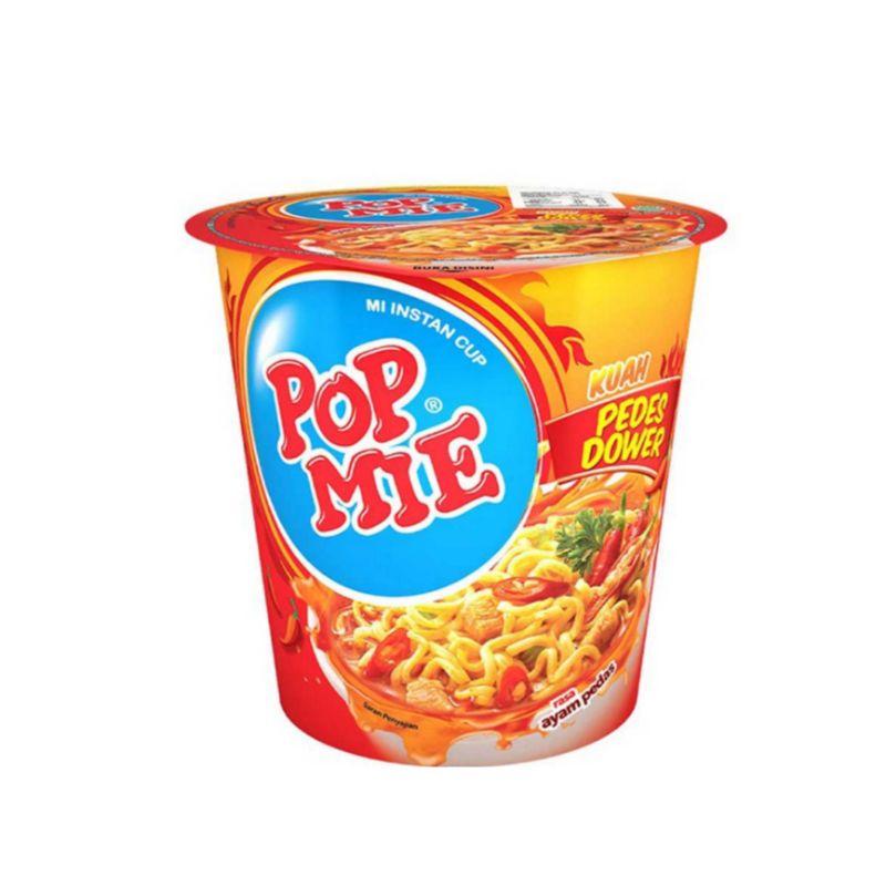 

POP MIE Mi Instan Cup Kuah Pedes Dower Ayam Pedas 75 g