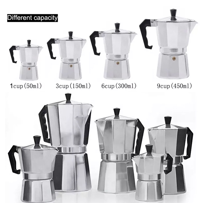 Teko Stainless Coffe Maker Alat Kopi Espresso Moka Pot Filter Coffee