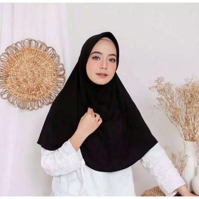 BERGO OVAL POLOS JERSY PREMIUM/ KERUDUNG PET INSTAN (SIZE L)