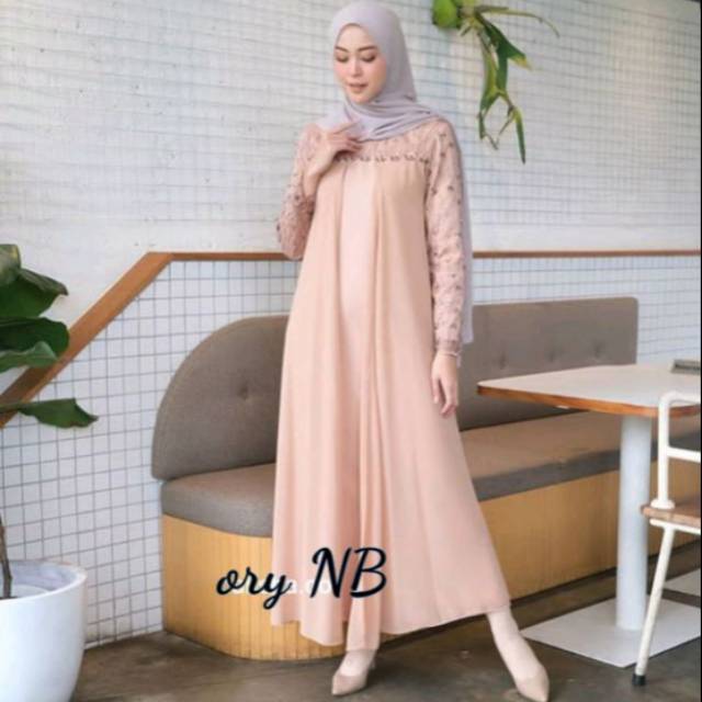 Gamis Tile Mutiara Mix Babydoll