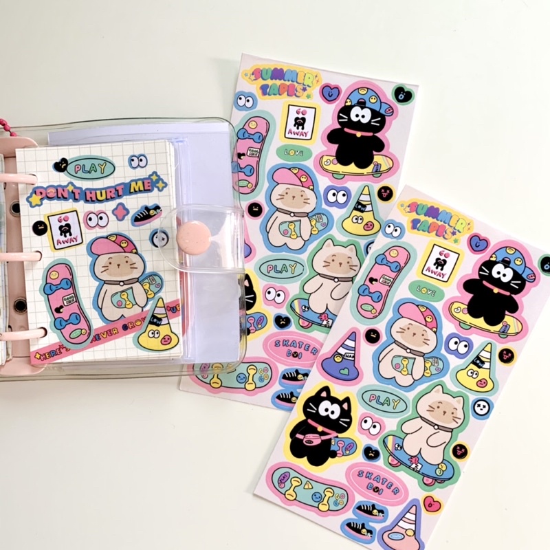 

Summer Tapes - Skater Boi Seal Sticker/Deco sticker/stiker jurnal/stiker polaroid