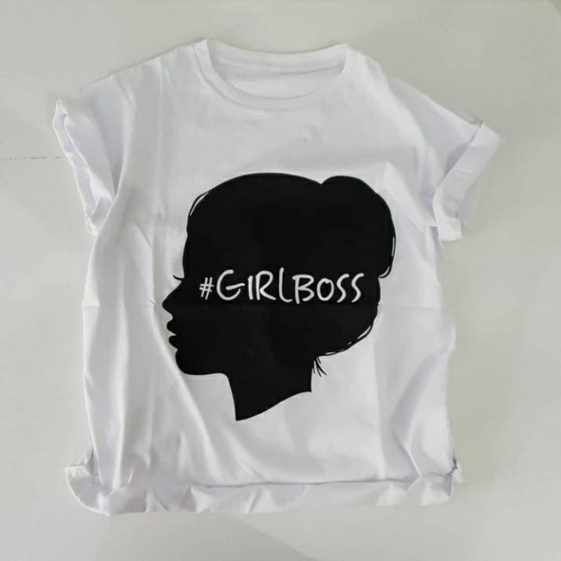 Kaos Girl Boss | 4 Pilihan Warna Kaos
